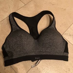 34C gray and black sports bra